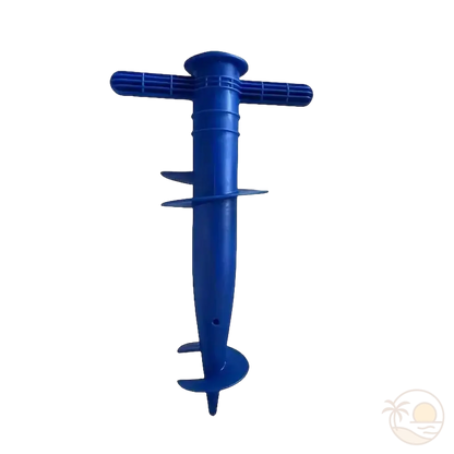 ancrage parasol de plage bleu