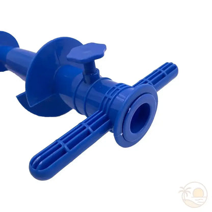 ancrage parasol de plage bleu zoom