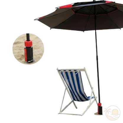 ancrage pour parasol de plage installe