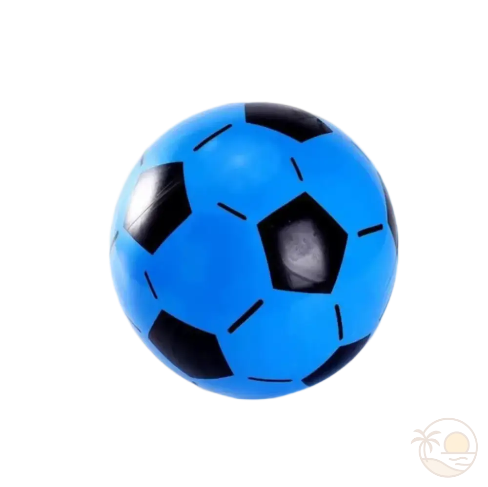 ballon de foot de plage bleu