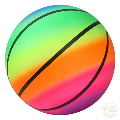 ballon de plage arc-en-ciel basket