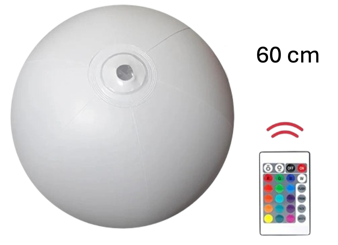 ballon de plage avec led 60 cm