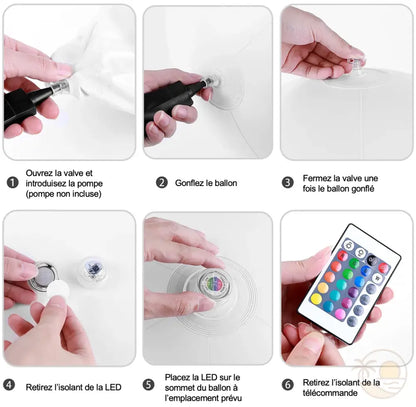 ballon de plage avec led notice
