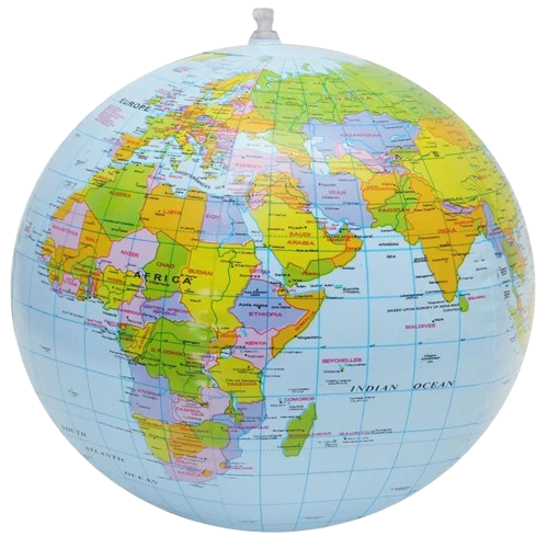 ballon de plage globe terrestre