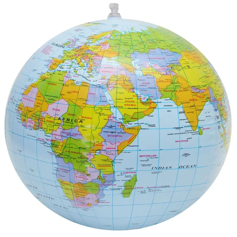 ballon de plage globe terrestre