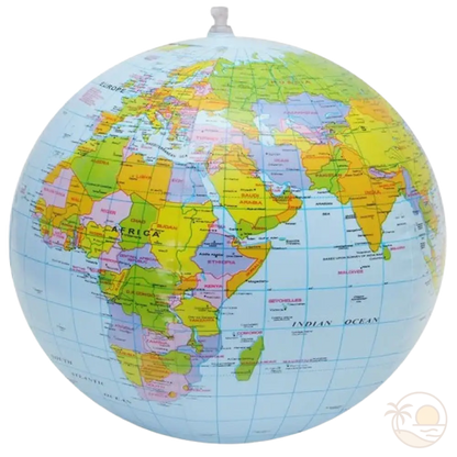 ballon de plage globe terrestre