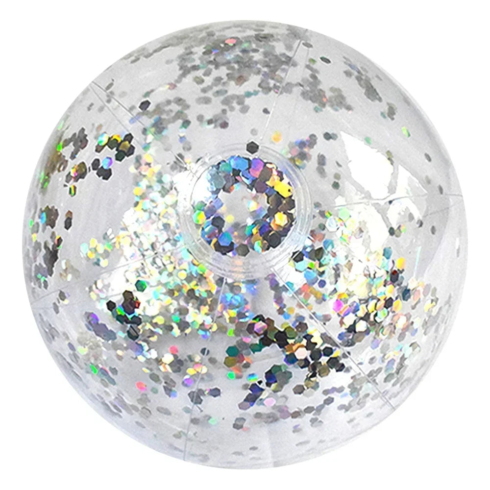 ballon de plage gonflable argent