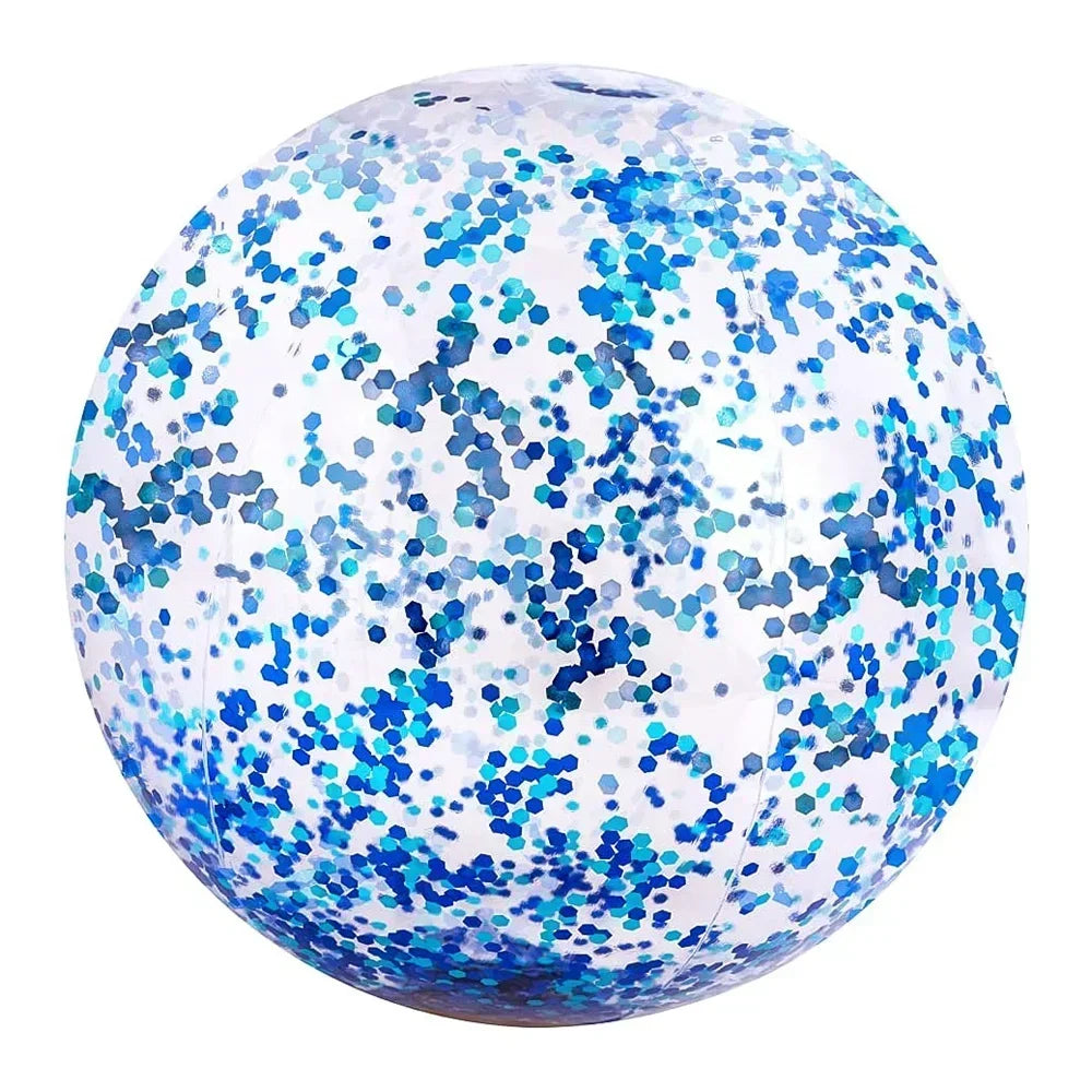 ballon de plage gonflable bleu