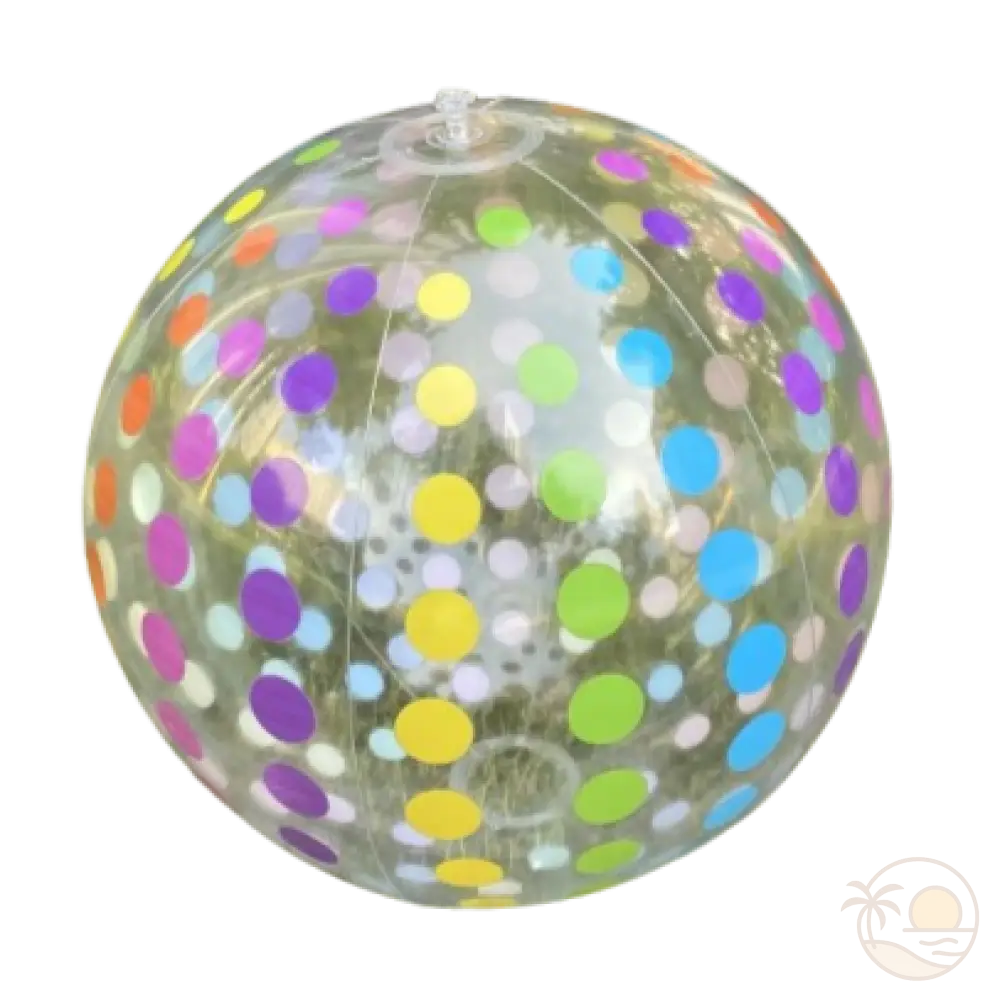 ballon de plage multicolore pois