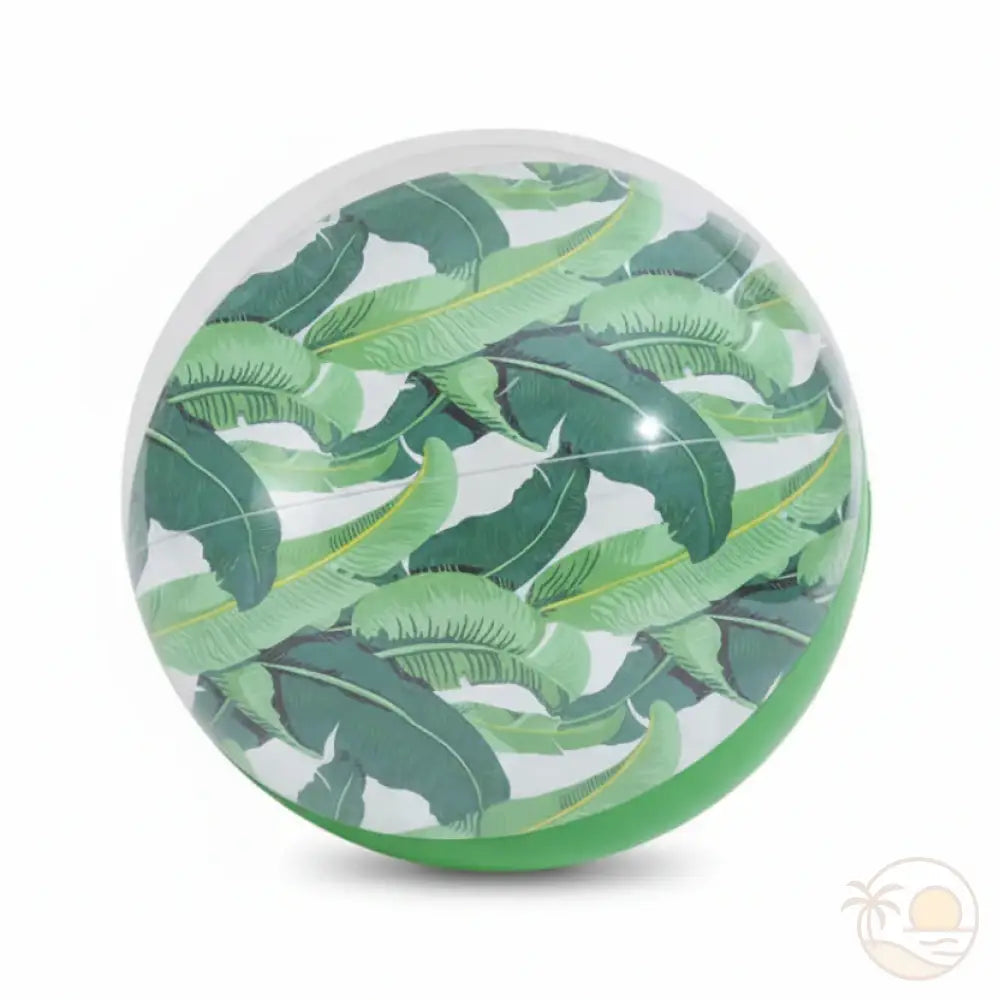 ballon de plage transparent feuilles