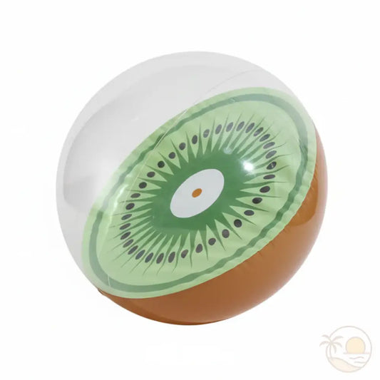 ballon de plage transparent kiwi