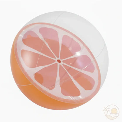 ballon de plage transparent orange