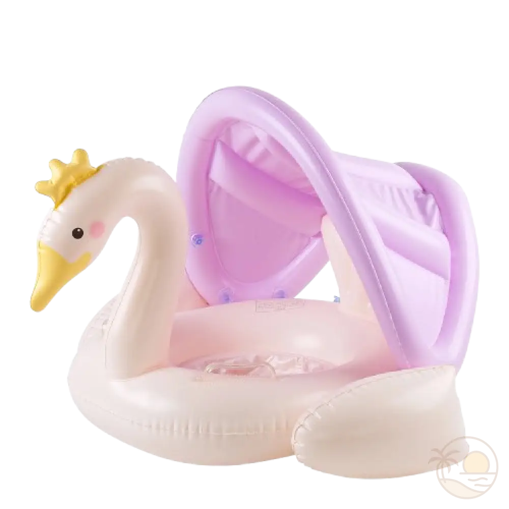 bouee cygne gonflable rose 1