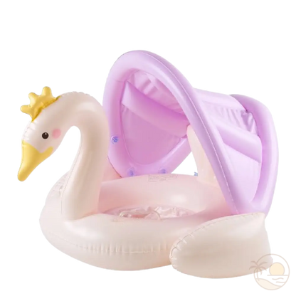 bouee cygne gonflable rose 1