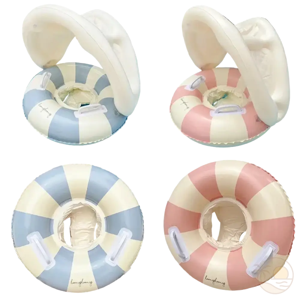 bouees gonflables enfant rose bleu avec et sans ombrelle