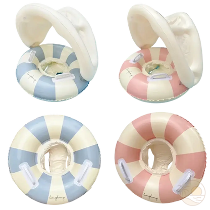 bouees gonflables enfant rose bleu avec et sans ombrelle