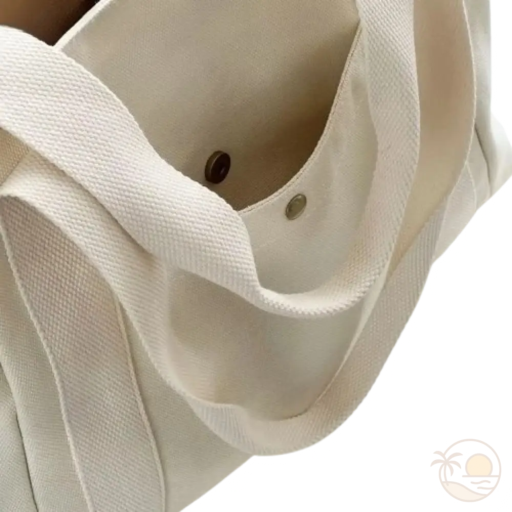 cabas de plage avec fermeture eclair blanc poche