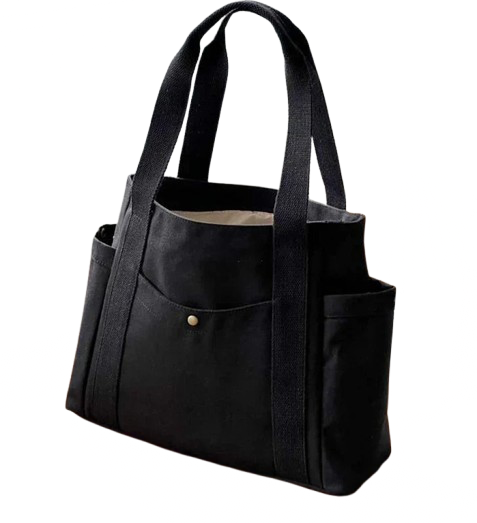 cabas de plage avec fermeture eclair noir