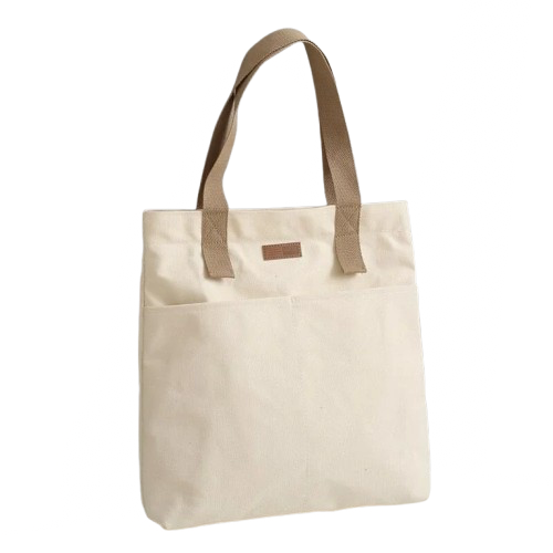 cabas de plage en toile blanc 2