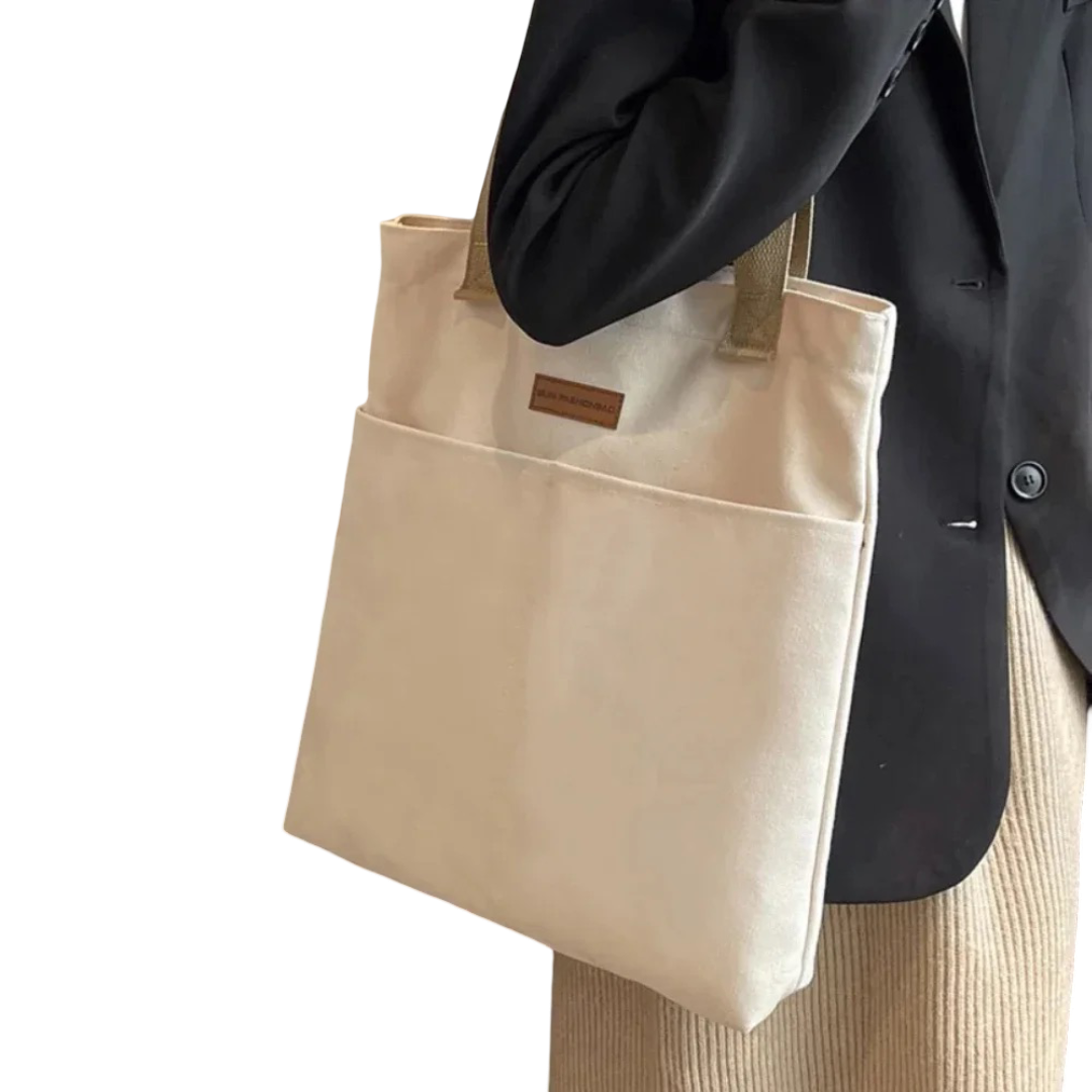 cabas de plage en toile blanc femme