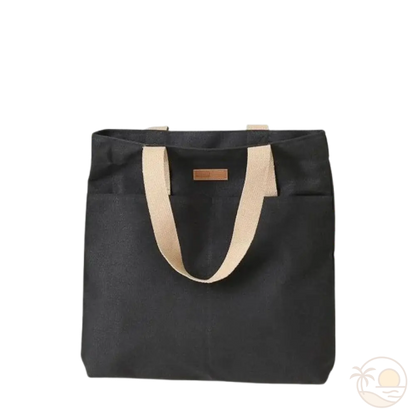 cabas de plage en toile noir