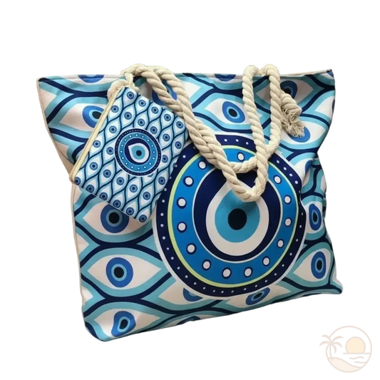 cabas de plage oeil bleu