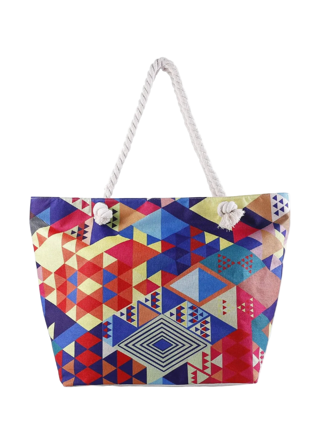 cabas de plage tendance motifs formes geometriques