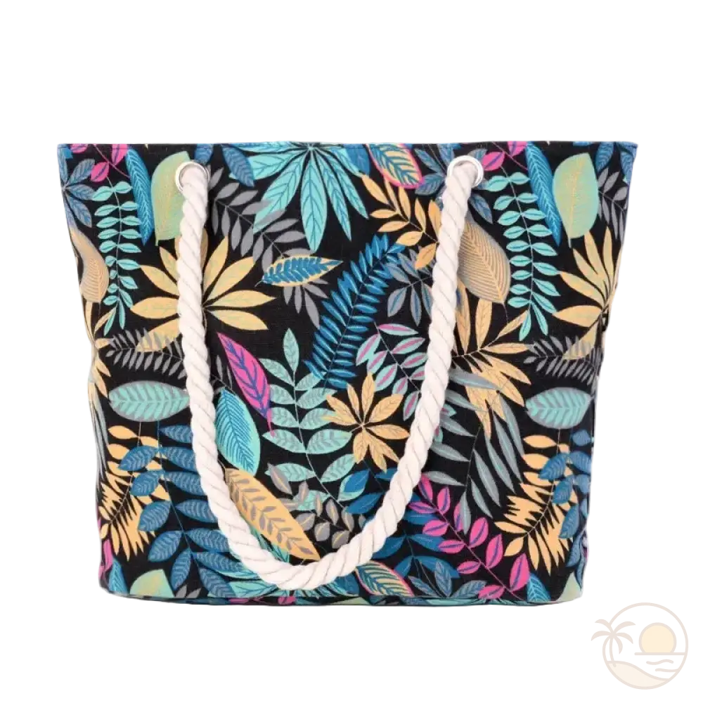 cabas de plage toile bleu marine