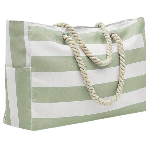 cabas de plage vert 1