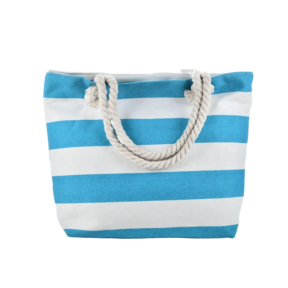 cabas sac de plage bleu
