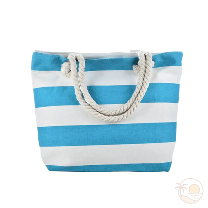 cabas sac de plage bleu