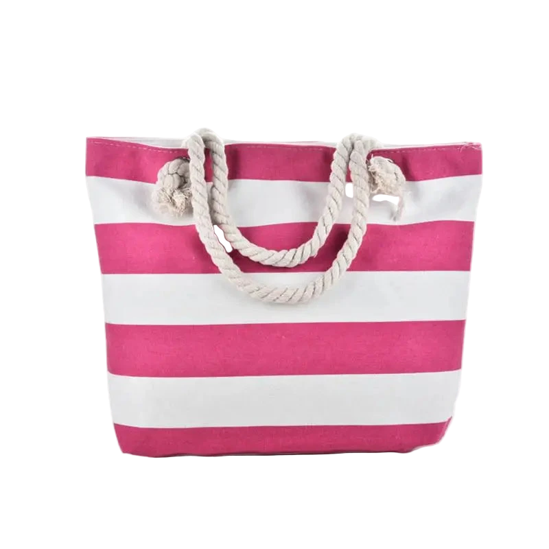 cabas sac de plage rose