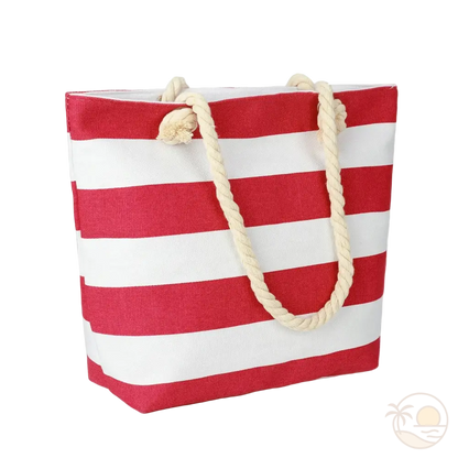 cabas sac de plage rouge