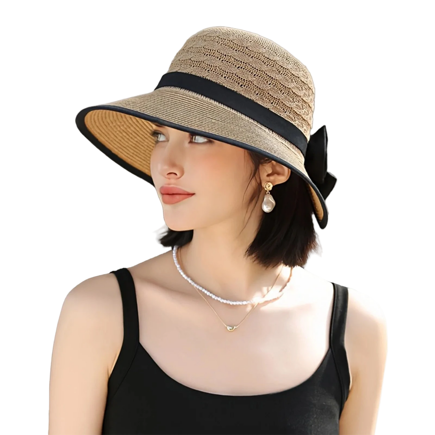 capeline chapeau beige femme