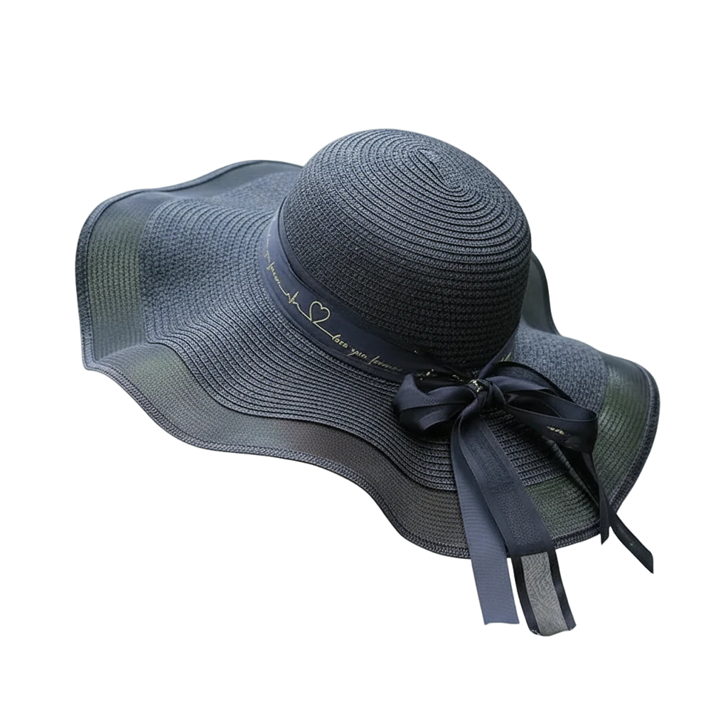 capeline en paille noir