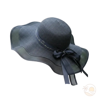 capeline en paille noir