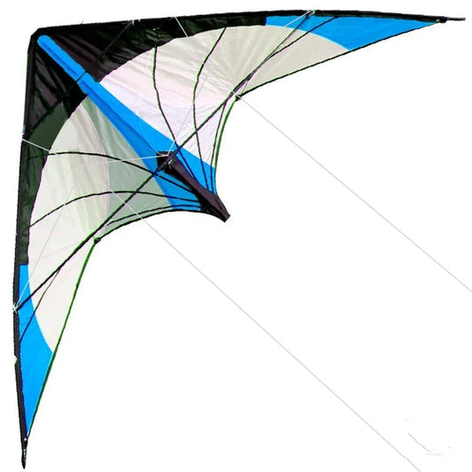 cerf-volant 2 lignes ailes bleues vol