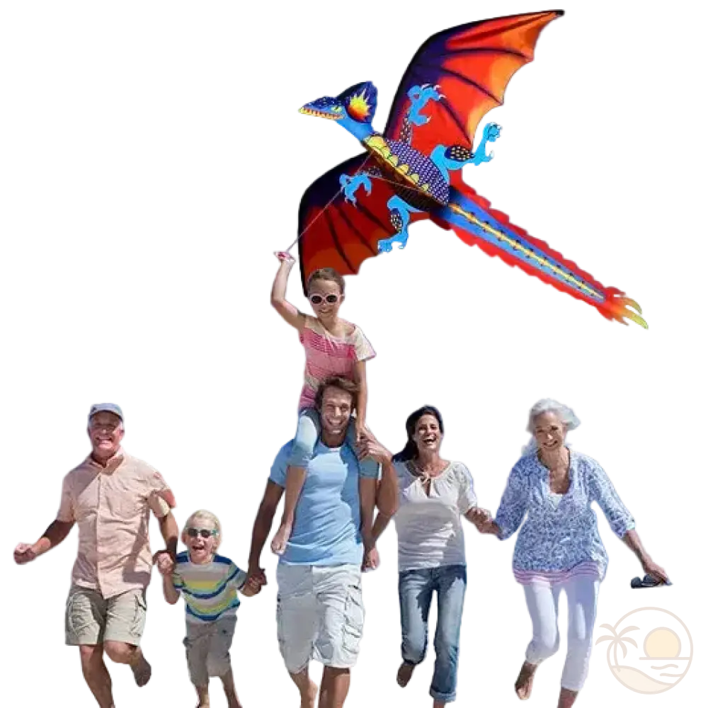 cerf-volant dragon vol famille