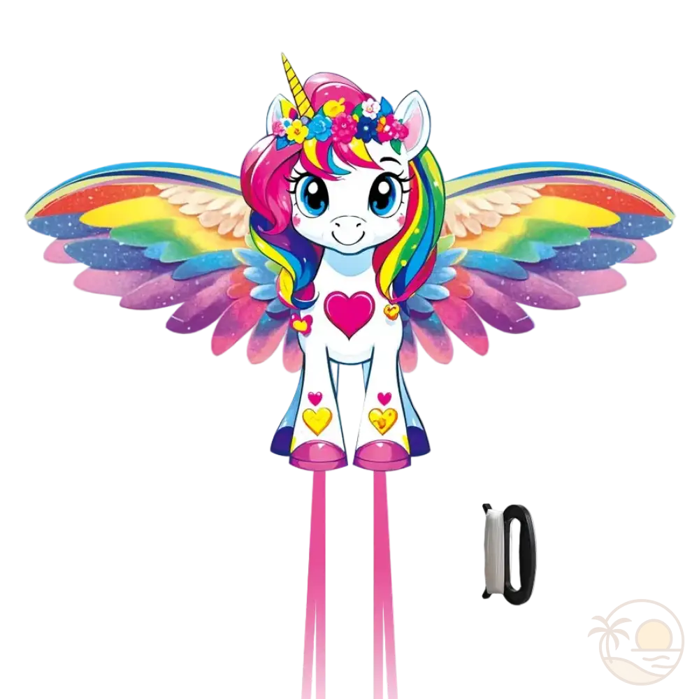 cerf-volant licorne avec poignee