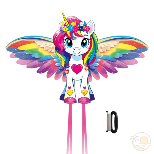 cerf-volant licorne avec poignee