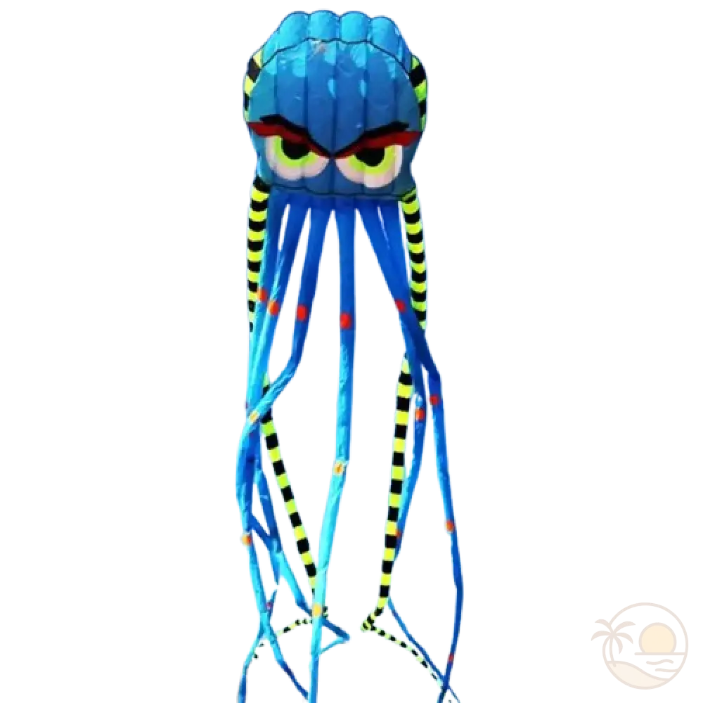 cerf-volant pieuvre bleu