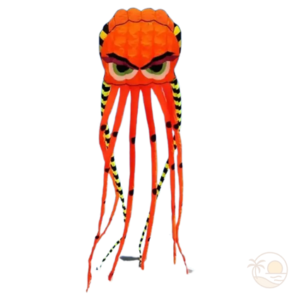 cerf-volant pieuvre orange