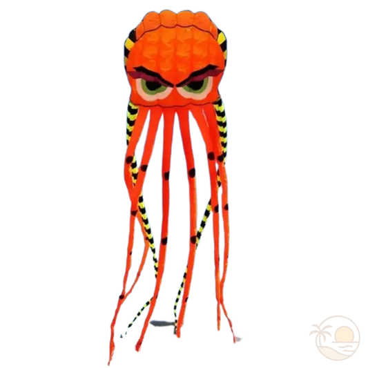 cerf-volant pieuvre orange