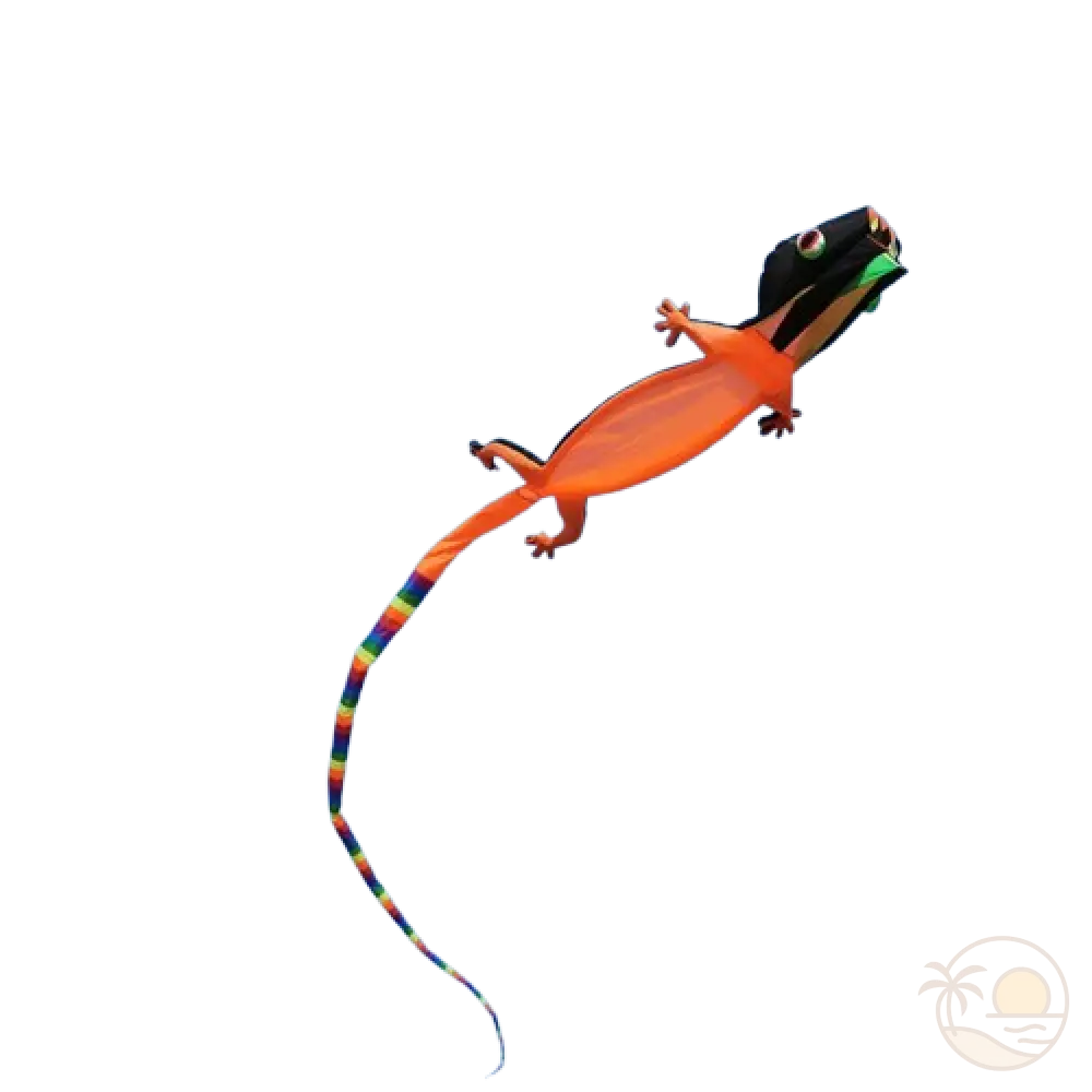 cerf volant geant gecko orange