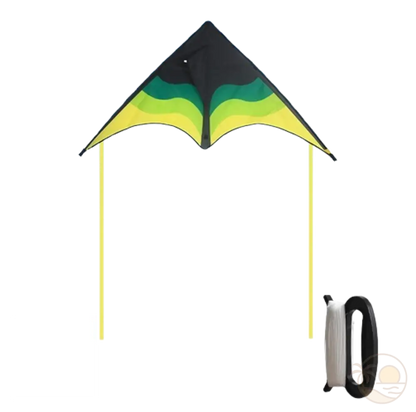 cerf volant plage vert