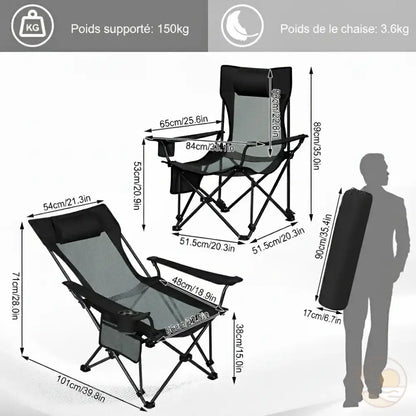 chaise basse de plage caracteristiques