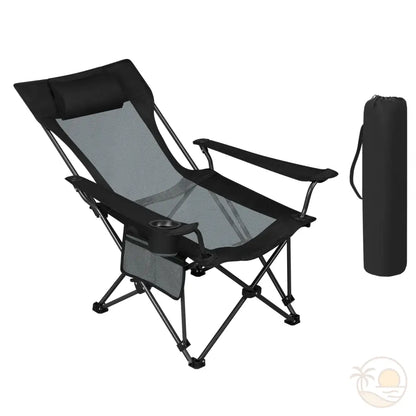 chaise basse de plage noir