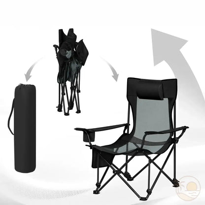 chaise basse de plage noir ouverte fermee