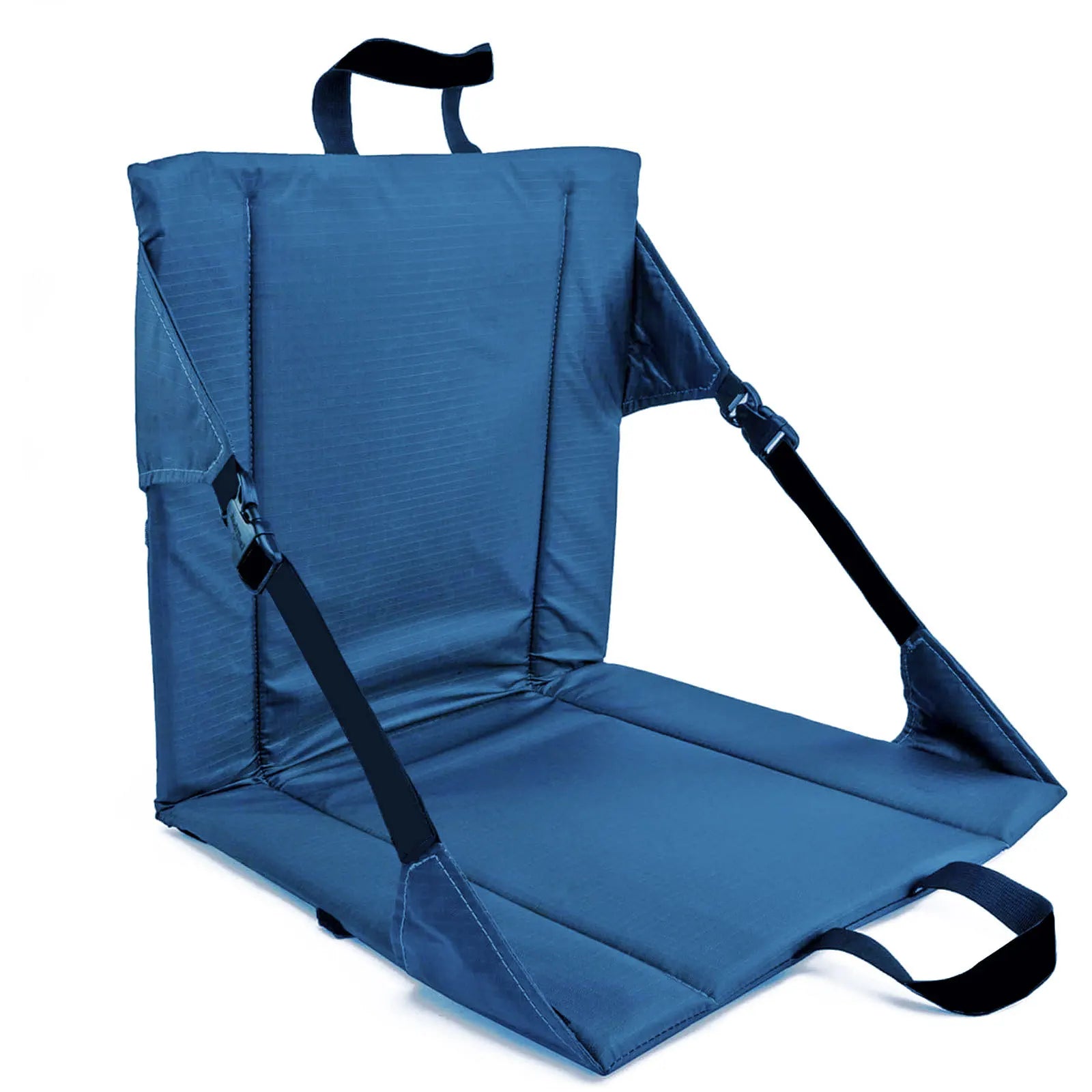 chaise de plage basse pliante bleue