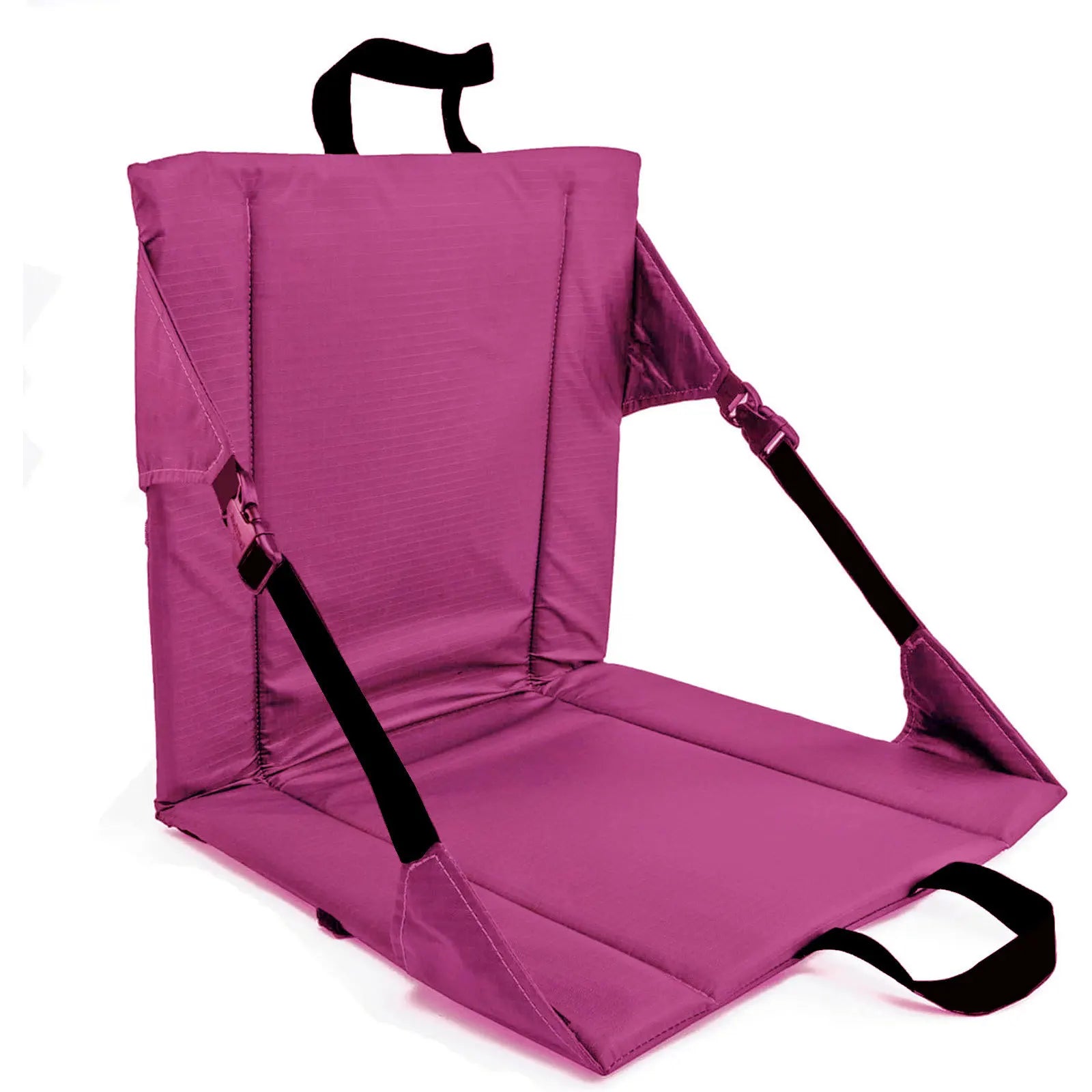 chaise de plage basse pliante rose